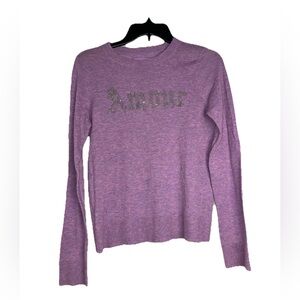 Zadig & Voltaire Purple Cashmere Amour Sweater